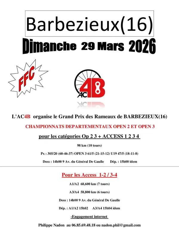 Barbezieux le 30 03 26